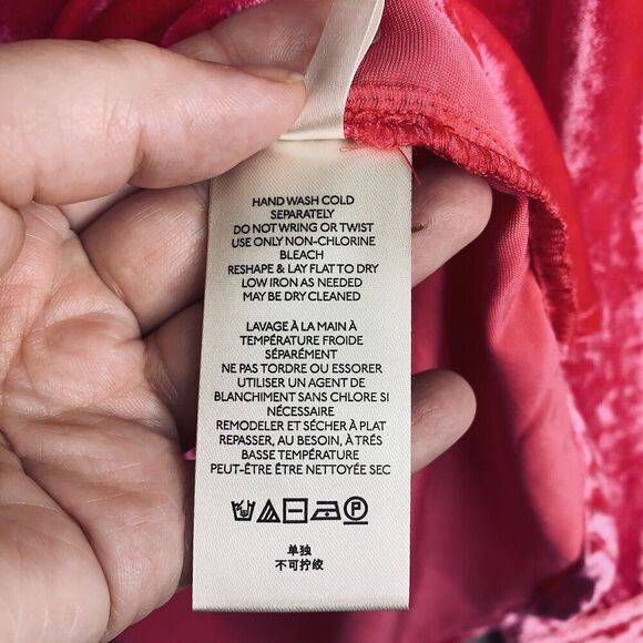 Pilcro Mara Crushed Velvet Relaxed Button Up Shirt Womens Size 4 NWT $128 - Picture 13 of 16